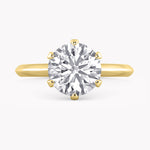 Rose Solitär Verlobungsring Gelbgold mit einem Brillanten | Labordiamanten von RYIA Fine Jewelry München