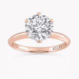 Rose Solitär Verlobungsring Rosegold mit einem Brillanten | Labordiamanten von RYIA Fine Jewelry München