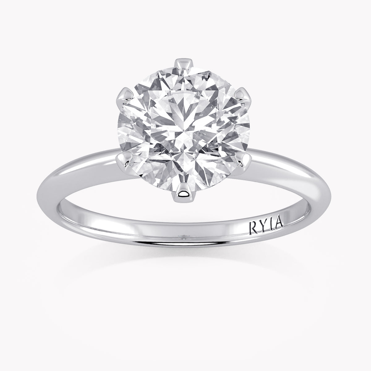 Rose Solitär Verlobungsring Weißgold mit einem Brillanten | Labordiamanten von RYIA Fine Jewelry München
