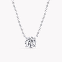 Halskette Weißgold mit Solitär Labor Diamanten im Brillantschliff.