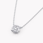Halskette Weißgold mit Solitär Labor Diamanten im Brillantschliff.