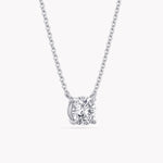 Halskette Weißgold mit Solitär Labor Diamanten im Brillantschliff.