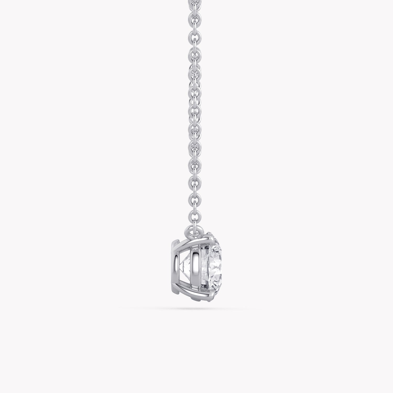 Halskette Weißgold mit Solitär Labor Diamanten im Brillantschliff.