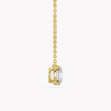 Halskette Gelbgold mit Solitär Labor Diamanten im Brillantschliff.