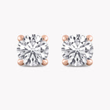 Ohrringe mit Diamanten | Gold Ohrstecker mit Labordiamanten handgefertigt aus recyceltem Rosegold by RYIA München 