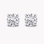 Ohrringe mit Diamanten | Gold Ohrstecker mit Labordiamanten handgefertigt aus recyceltem Weißgold by RYIA München 