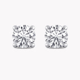 Ohrringe mit Diamanten | Gold Ohrstecker mit Labordiamanten handgefertigt aus recyceltem Weißgold by RYIA München 