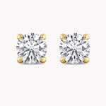Ohrringe mit Diamanten | Gold Ohrstecker mit Labordiamanten handgefertigt aus recyceltem Gelbgold by RYIA München 