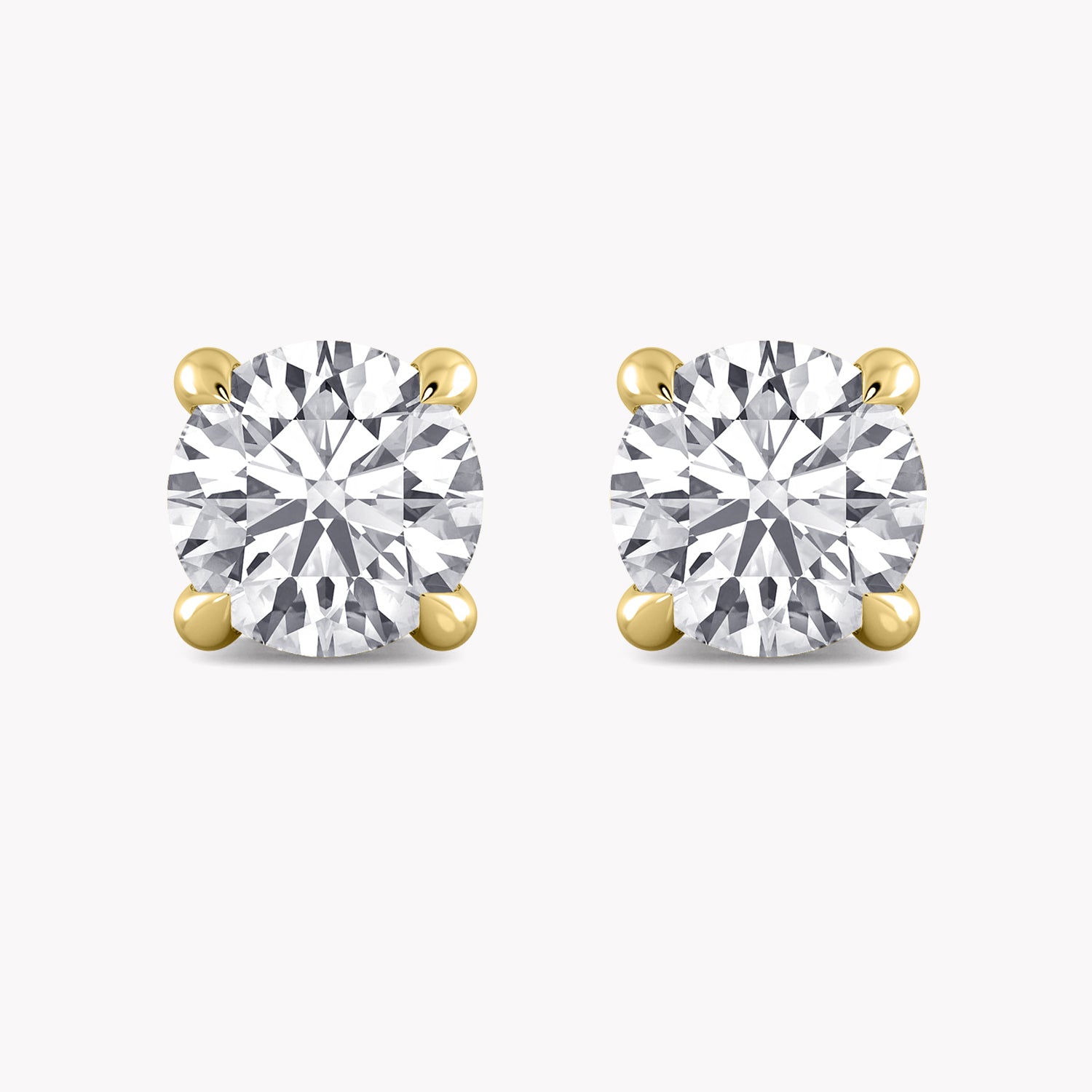 Ohrringe mit Diamanten | Gold Ohrstecker mit Labordiamanten handgefertigt aus recyceltem Gelbgold by RYIA München 