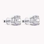 Ohrringe mit Diamanten | Gold Ohrstecker mit Labordiamanten handgefertigt aus recyceltem Weißgold by RYIA München 
