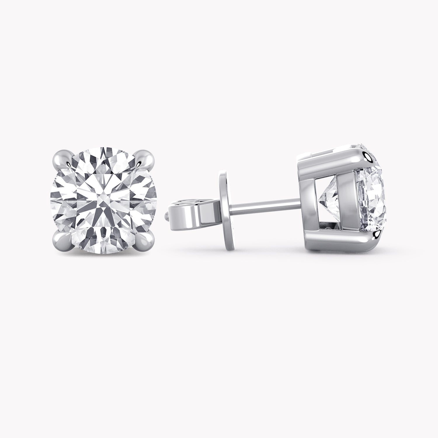 Ohrringe mit Diamanten | Gold Ohrstecker mit Labordiamanten handgefertigt aus recyceltem Weißgold by RYIA München 