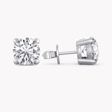 Ohrringe mit Diamanten | Gold Ohrstecker mit Labordiamanten handgefertigt aus recyceltem Weißgold by RYIA München 