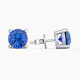 Saphir Ohrringe aus recyceltem 585er Weißgold, handgefertigt von RYIA Fine Jewelry