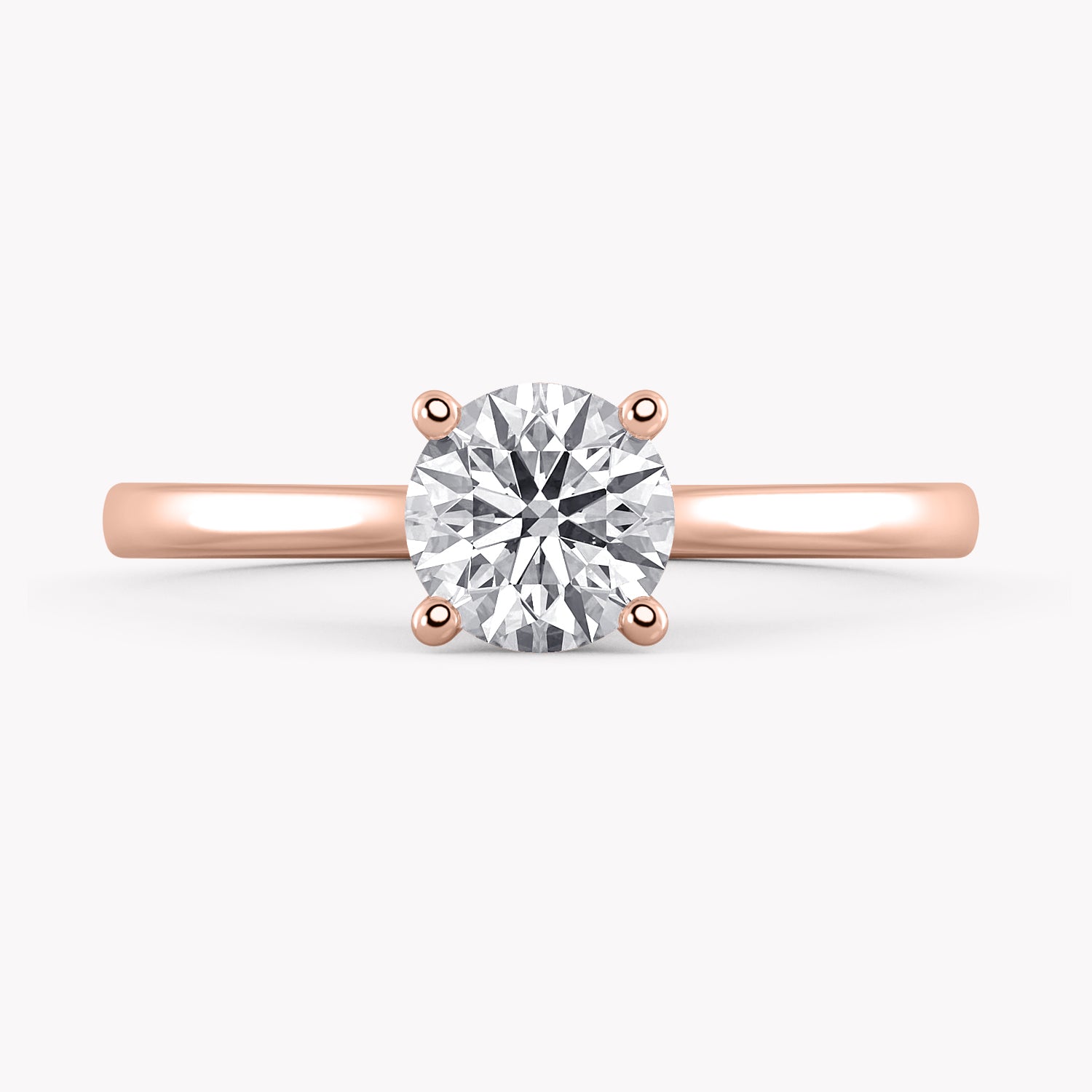 Silene Verlobungsring Rosegold mit Solitär Diamanten aus dem Labor in Brillantschliff, handgefertigt von RYIA Fine Jewelry
