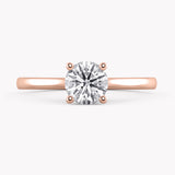 Silene Verlobungsring Rosegold mit Solitär Diamanten aus dem Labor in Brillantschliff, handgefertigt von RYIA Fine Jewelry