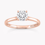 Silene Verlobungsring Rosegold mit Solitär Diamanten aus dem Labor in Brillantschliff, handgefertigt von RYIA Fine Jewelry