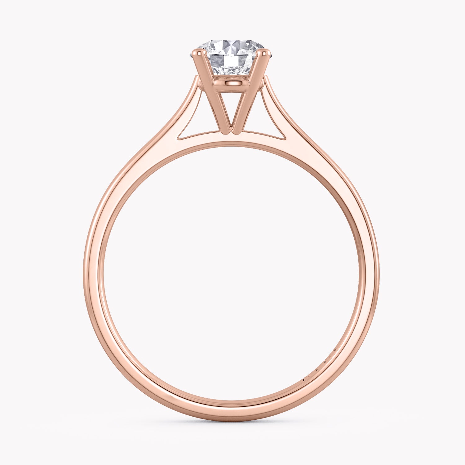 Silene Verlobungsring Rosegold mit Solitär Diamanten aus dem Labor in Brillantschliff, handgefertigt von RYIA Fine Jewelry