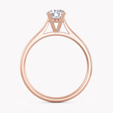 Silene Verlobungsring Rosegold mit Solitär Diamanten aus dem Labor in Brillantschliff, handgefertigt von RYIA Fine Jewelry