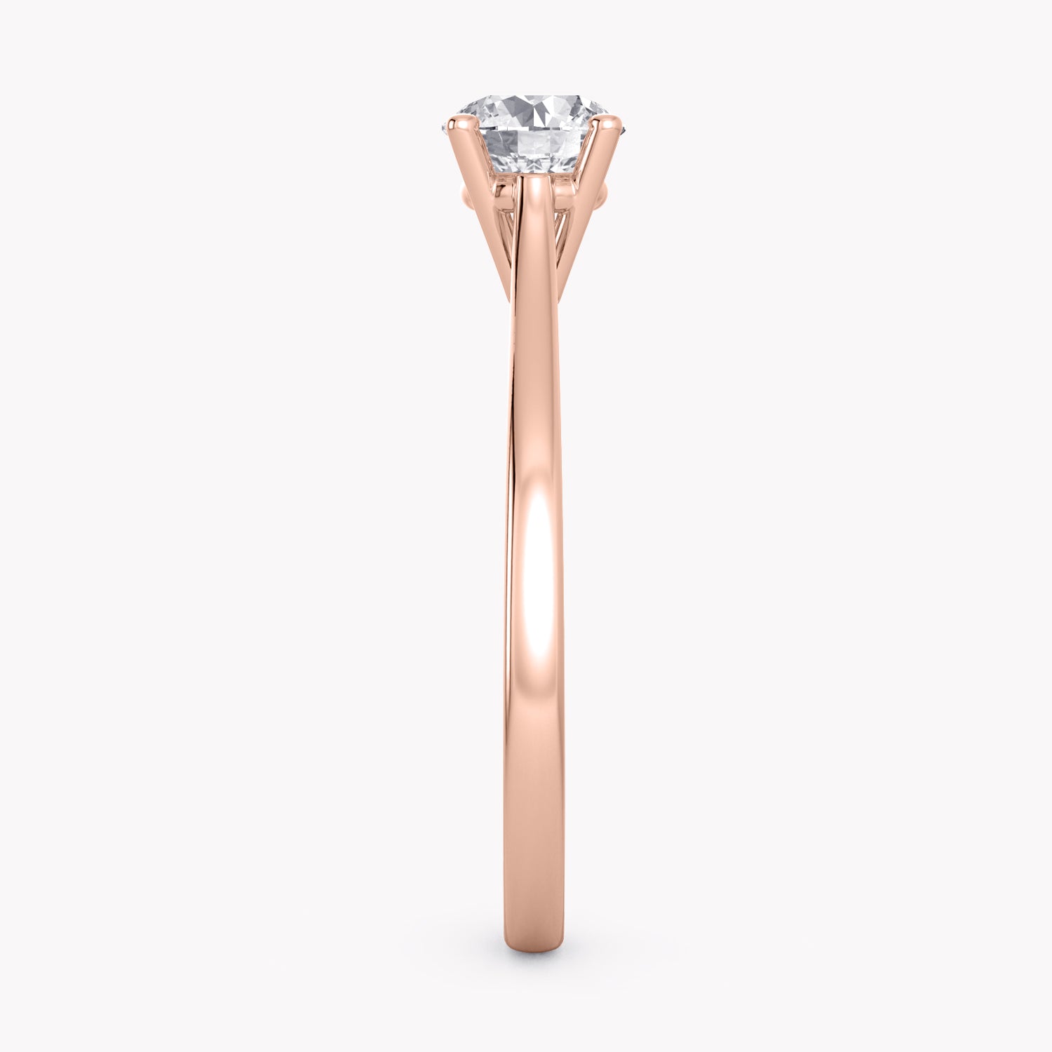 Silene Verlobungsring Rosegold mit Solitär Diamanten aus dem Labor in Brillantschliff, handgefertigt von RYIA Fine Jewelry