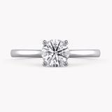 Silene Verlobungsring Platin mit Solitär Diamanten aus dem Labor in Brillantschliff, handgefertigt von RYIA Fine Jewelry