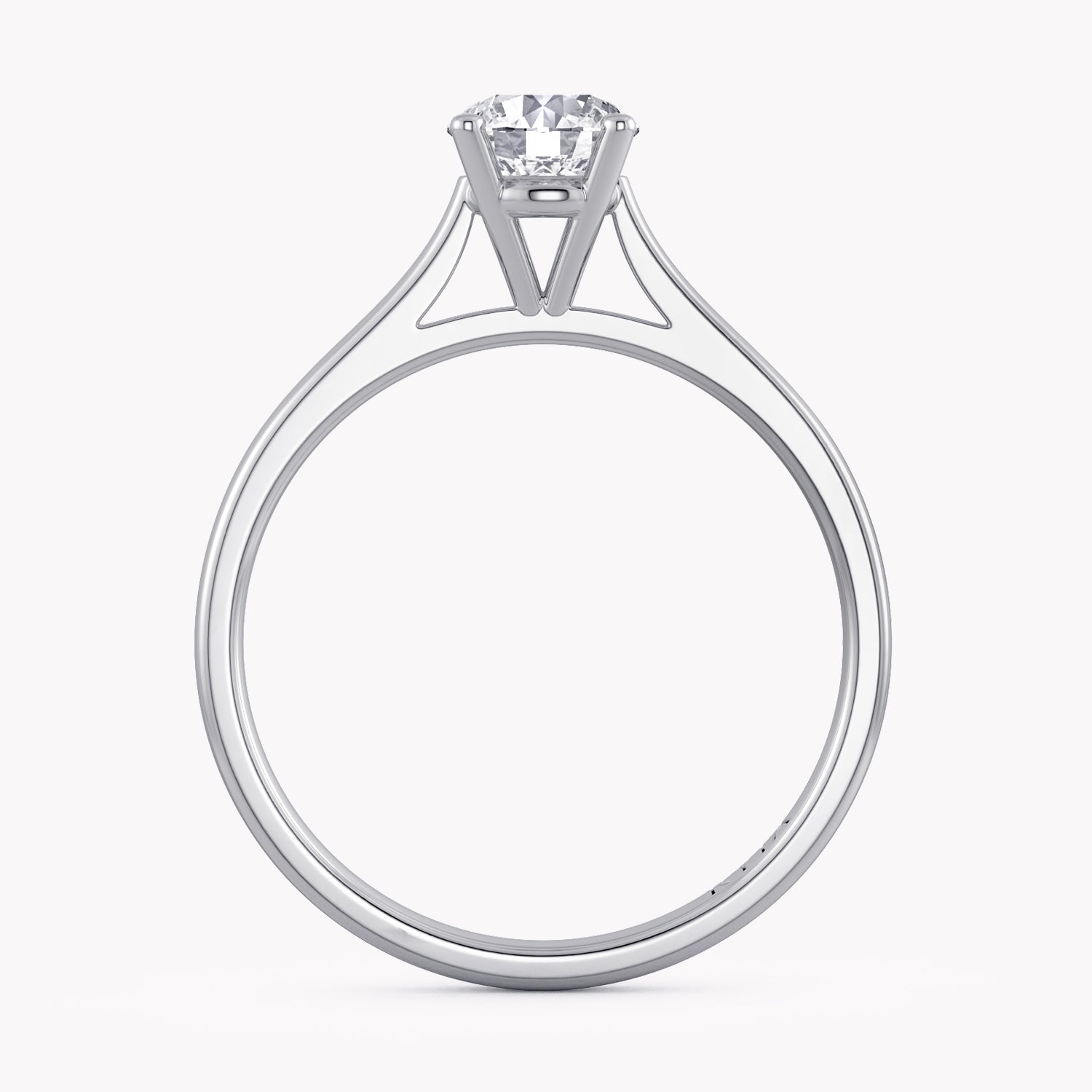 Silene Verlobungsring Platin mit Solitär Diamanten aus dem Labor in Brillantschliff, handgefertigt von RYIA Fine Jewelry