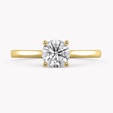 Silene Verlobungsring Gelbgold mit Solitär Diamanten aus dem Labor in Brillantschliff, handgefertigt von RYIA Fine Jewelry