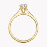 Silene Verlobungsring Gelbgold mit Solitär Diamanten aus dem Labor in Brillantschliff, handgefertigt von RYIA Fine Jewelry