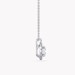 Halo-Halskette Weißgold mit Labordiamant-Anhänger, handgefertigt von RYIA Fine Jewelry