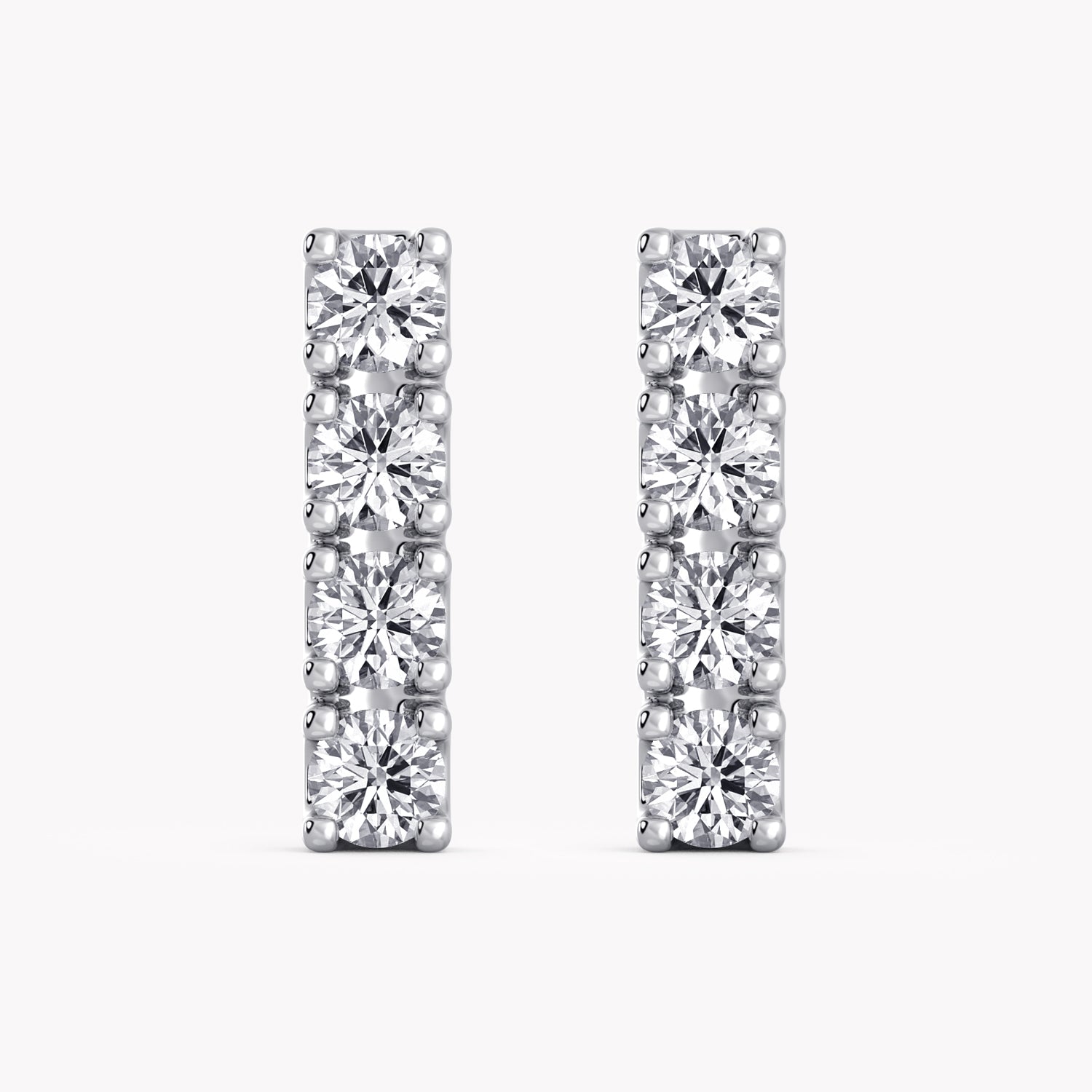 Diamanten Ohrringe Weißgold 585 mit nachhaltigen Diamanten aus dem Labor von RYIA Fine Jewelry