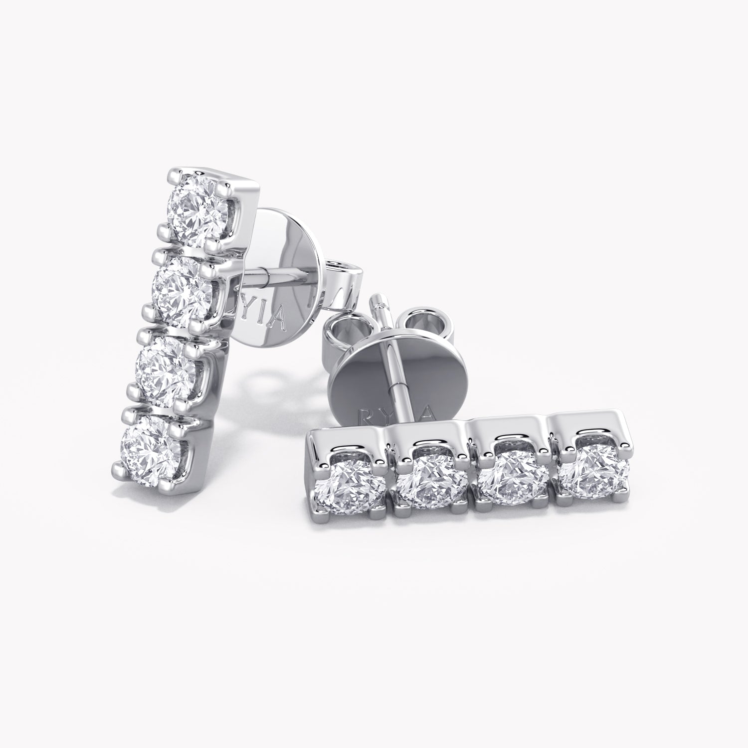 Diamanten Ohrringe Weißgold 585 mit nachhaltigen Diamanten aus dem Labor von RYIA Fine Jewelry