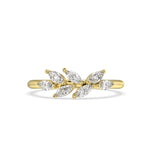 Memoire ring mit Marquise Schliff Diamanten in Gelbgold von RYIA Fine Jewelry