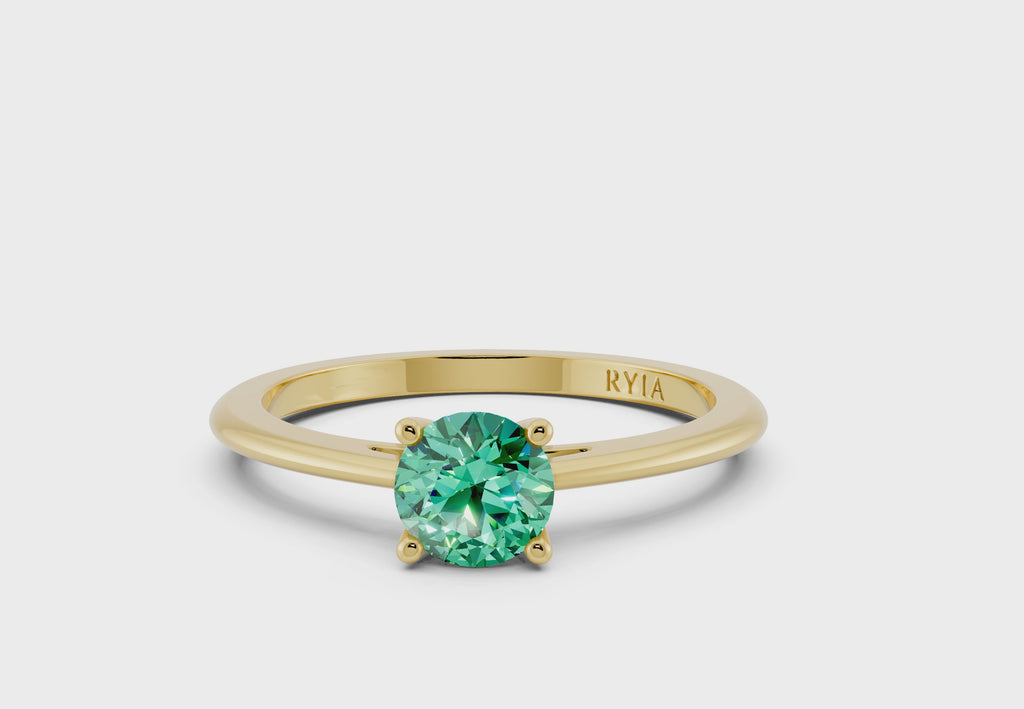 Laurel Emerald Ring Yellow Gold