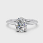 Olive Engagement Ring White Gold with sustainable Lab-Grown Diamond in Oval Cut by RYIA Munich