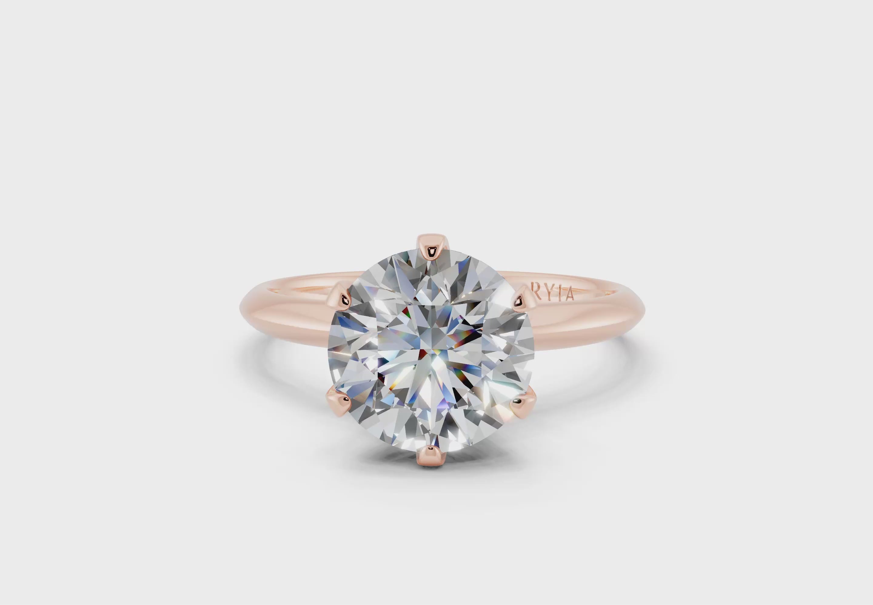 Rose Solitär Verlobungsring Rosegold mit einem Brillanten | Labordiamanten von RYIA Fine Jewelry München