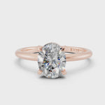 Olive Engagement Ring Rose Gold with sustainable Lab-Grown Diamond in Oval Cut by RYIA Munich