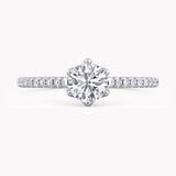 Water Lily Floral Engagement Ring