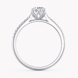 Water Lily Floral Engagement Ring