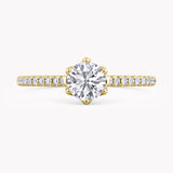 Water Lily Floral Engagement Ring